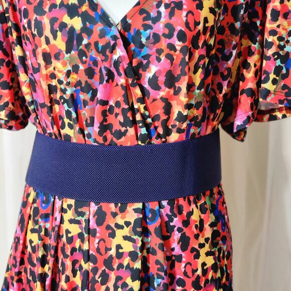 New! Multicolored Leopard Print Dress - Picture 8 of 10